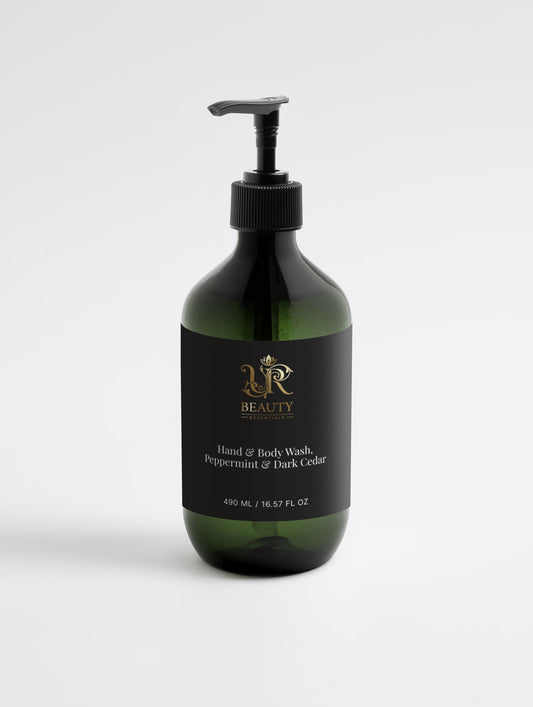 Hand & Body Wash, Peppermint & Dark Cedar